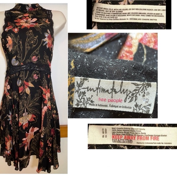 Free People Floral “She Moves” High Neck Slip Dress (xs) - Picture 16 of 16